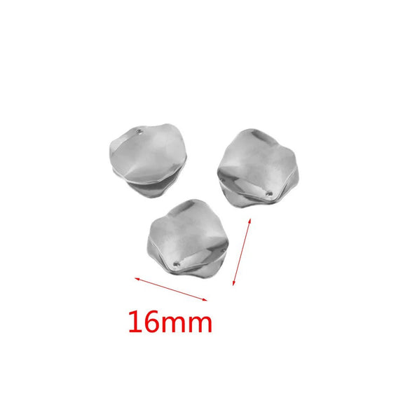 Stainless Steel Gold Electroplated Deformed Uneven Sequin Round Earrings Jewelry Accessories