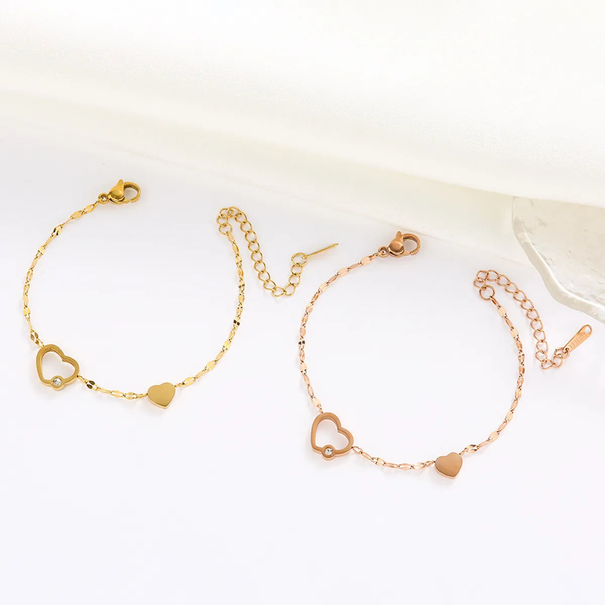 Stainless Steel Gold Plated Casual Sweet Bow Knot Plating Bracelets