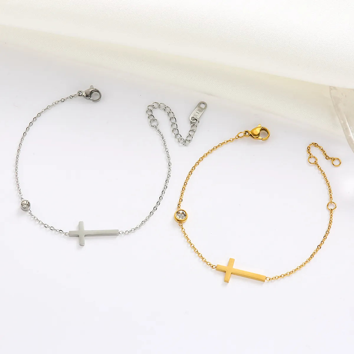 Stainless Steel Gold Plated Casual Sweet Bow Knot Plating Bracelets