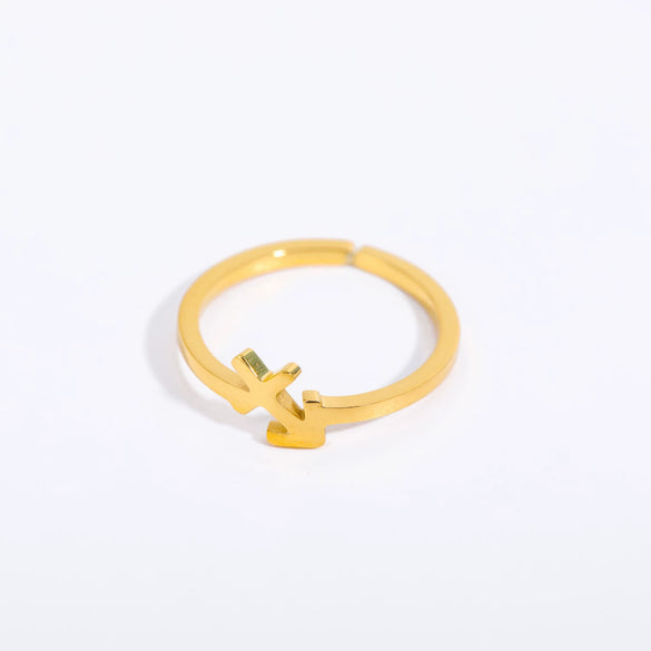 Stainless Steel Gold Plated Constellation Ring Set