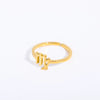 Stainless Steel Gold Plated Constellation Ring Set