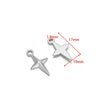 Stainless Steel Gold Plated Eightpointed Star And Cross Pendant Jewelry Accessories