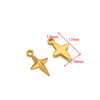 Stainless Steel Gold Plated Eightpointed Star And Cross Pendant Jewelry Accessories