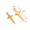 Stainless Steel Gold Plated Eightpointed Star And Cross Pendant Jewelry Accessories