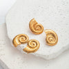 Stainless Steel Gold Plated Fashion Animal Snail Earrings For Women