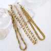 Stainless Steel Gold Plated Fashion Clavicle Chain Unisex Necklace With Electroplating