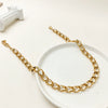 Stainless Steel Gold Plated Fashion Clavicle Chain Unisex Necklace With Electroplating