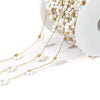 Stainless Steel Gold Plated Flower Bead Chain Handmade Jewelry Accessories