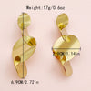 Stainless Steel Gold Plated Geometric Round Fashion Earrings For Women