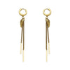 Stainless Steel Gold Plated Geometric Wings Tassel Earrings