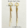 Stainless Steel Gold Plated Geometric Wings Tassel Earrings
