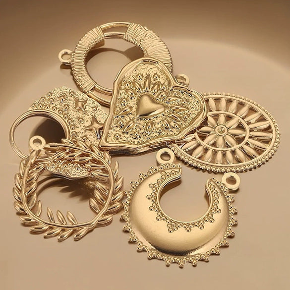 Stainless Steel Gold Plated Handmade Diy Necklace Pendant With Electroplating Technology