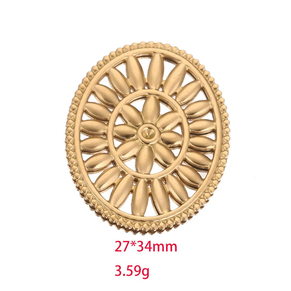 Stainless Steel Gold Plated Handmade Diy Necklace Pendant With Electroplating Technology