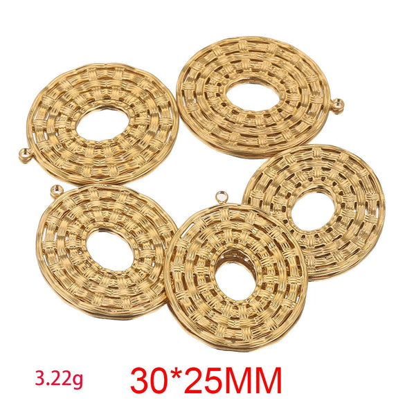 Stainless Steel Gold Plated Handmade Diy Necklace Pendant With Electroplating Technology