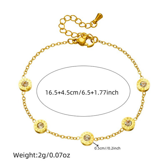Stainless Steel Gold Plated Jewelry Set With Regular Chain For Women In Fashion Ol Style And Geometric Design