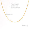 Stainless Steel Gold Plated Nonfading Necklace Push Chain Clip Bead Chain Furnace Vacuum Electroplated