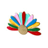 Stainless Steel Gold Plated Open Ring With Colorful Dripping Sunflower Peacock Open Screen Design Electroplated Geometric Style Unisex