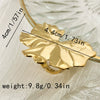 Stainless Steel Gold Plated Plant Shape Fashion Unisex Ring