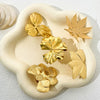 Stainless Steel Gold Plated Plant Shape Fashion Unisex Ring
