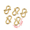 Stainless Steel Gold Plated Sshaped Fish Pattern Buckle Hook Jewelry Making Bracelet Necklace Connector