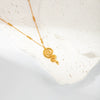 Stainless Steel Goldplated Animal Snake Pendant Necklace Fashionable Unisex Jewelry