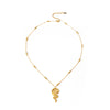 Stainless Steel Goldplated Animal Snake Pendant Necklace Fashionable Unisex Jewelry