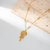Stainless Steel Goldplated Animal Snake Pendant Necklace Fashionable Unisex Jewelry
