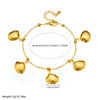 Stainless Steel Goldplated Animal Zodiac Style Bracelet With Tropical Fish Starfish Scallop Design