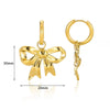 Stainless Steel Goldplated Bow Earrings For Women