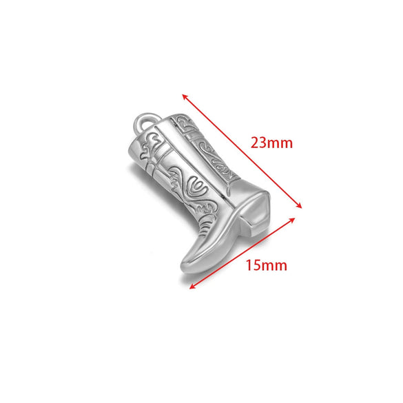 Stainless Steel Goldplated Cast Shoes Pendant For Necklace And Bracelet Accessories