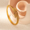Stainless Steel Goldplated Fashion Knot Bracelet With Electroplating Process