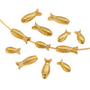 Stainless Steel Goldplated Fish Pattern Spacer Ball Dragon Boat Diy Bracelet Spare Accessories