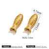 Stainless Steel Goldplated Fish Pattern Spacer Ball Dragon Boat Diy Bracelet Spare Accessories
