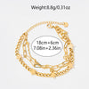 Stainless Steel Goldplated Fivepointed Star Bracelet Electroplated Creative Design Jewelry