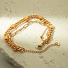 Stainless Steel Goldplated Fivepointed Star Bracelet Electroplated Creative Design Jewelry