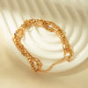 Stainless Steel Goldplated Fivepointed Star Bracelet Electroplated Creative Design Jewelry