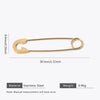 Stainless Steel Goldplated Geometric Diamond Pin Brooch Handmade Jewelry Accessories