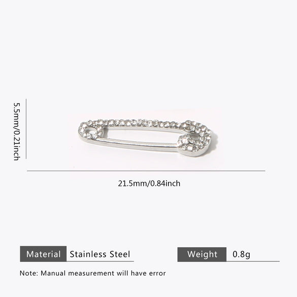 Stainless Steel Goldplated Geometric Diamond Pin Brooch Handmade Jewelry Accessories