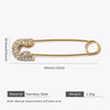 Stainless Steel Goldplated Geometric Diamond Pin Brooch Handmade Jewelry Accessories