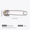 Stainless Steel Goldplated Geometric Diamond Pin Brooch Handmade Jewelry Accessories