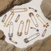 Stainless Steel Goldplated Geometric Diamond Pin Brooch Handmade Jewelry Accessories