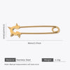 Stainless Steel Goldplated Geometric Diamond Pin Brooch Handmade Jewelry Accessories