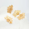 Stainless Steel Goldplated Half Chrysanthemum Retro Style Electroplated Women's Jewelry Earrings