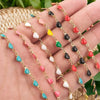 Stainless Steel Goldplated Heart Dripping Oil Electroplated Handmade Necklace Bracelet Clavicle Chain