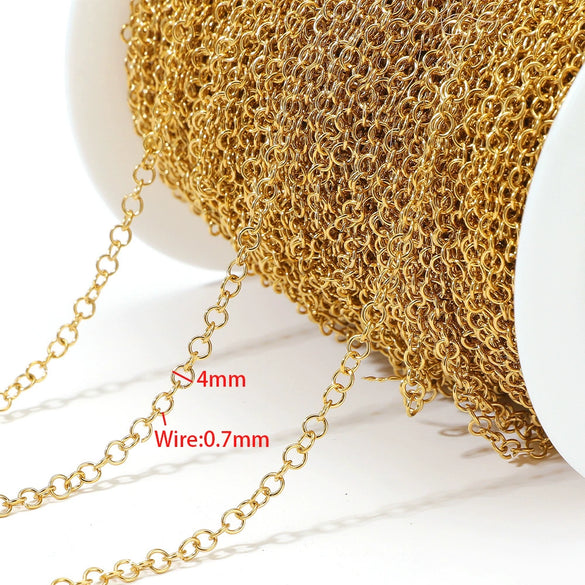 Stainless Steel Goldplated Oshape Chain Jewelry Necklace Accessories