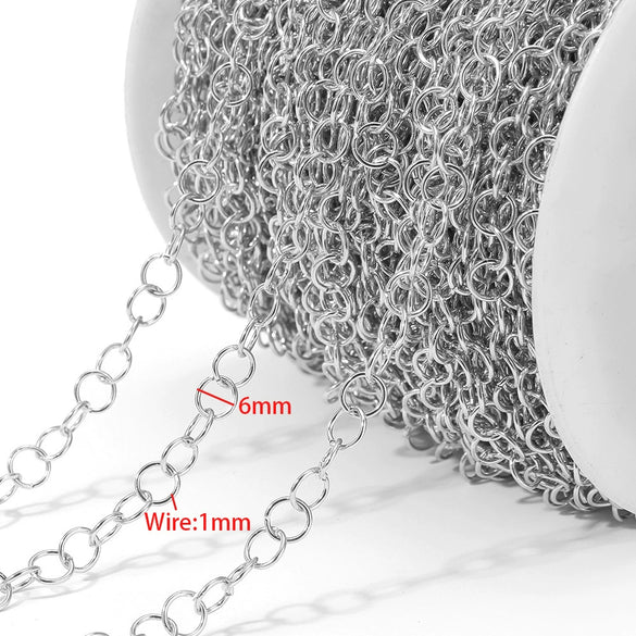 Stainless Steel Goldplated Oshape Chain Jewelry Necklace Accessories