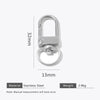 Stainless Steel Goldplated Simple Universal Keychain Rotating Buckle Spring Buckle Bag Key Connection Diy Accessory Buckle