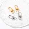 Stainless Steel Goldplated Simple Universal Keychain Rotating Buckle Spring Buckle Bag Key Connection Diy Accessory Buckle