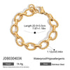 Stainless Steel Goldplated Women's Bracelet With Flower Animal Zodiac Pattern