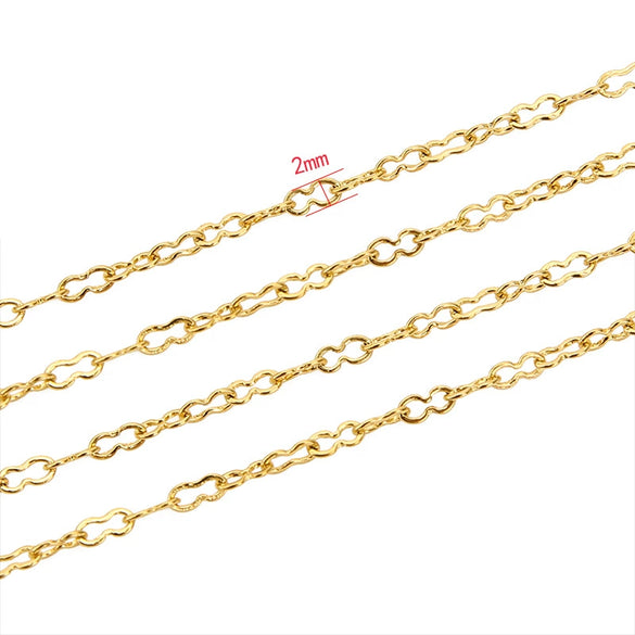 Stainless Steel Gourd Chain Electroplated 18K Bracelet Jewelry Accessories